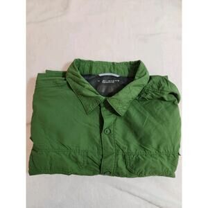 Columbia Omni-shade Shirt Mens Large Blue Short Sleeve Ripstop Gorpcore Fishing